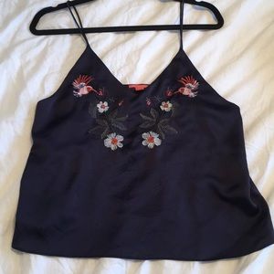 dark blue tank top